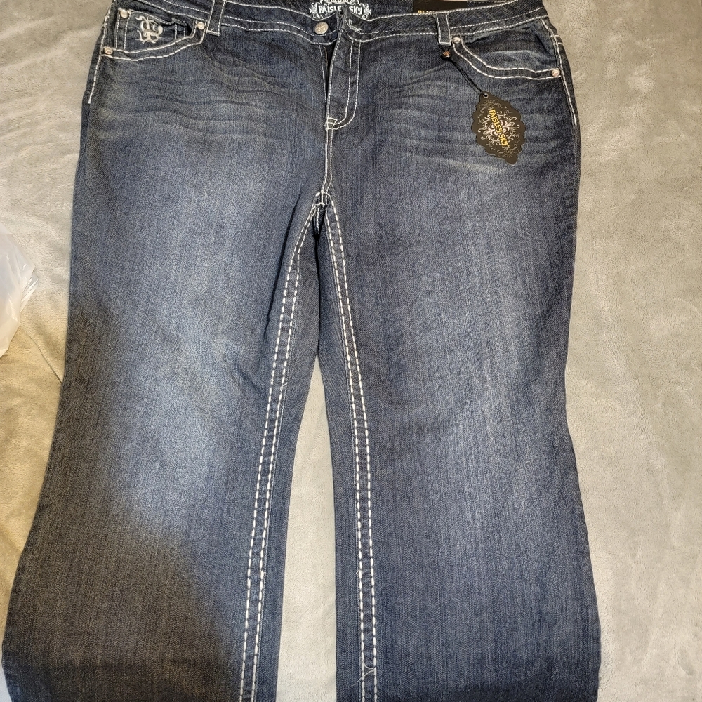 Paisley Sky, Plus size boot cut jeans. 26